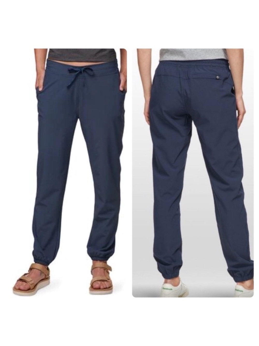 Backcountry Women's Navy Blue Mid Rise On The Go Jogger Pants Size Medium
